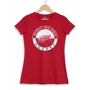 Detroit Red Wings Youth Girls Large 10/12 Red Hockey T-Shirt NHL NWT